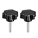BBAUER Clamping Screw Knob, 48mm Dia Plum Hex Shaped Grips Star Knob M8 x 40mm Male Thread, 2pcs (Size : M8*40)