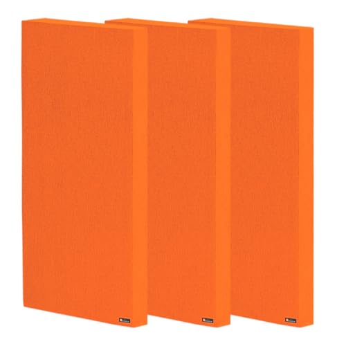 Image of Timber Acoustics Panels, Roxul Rockwool Absorption Panels, 2' x 4' x 3 inch. NRC=0.90 [SET OF 3] (Orange)