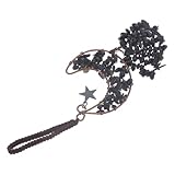 TOYANDONA Chinesisch Inspirierter Mond Kristall Anhänger mit Natürlichem Edelstein Stilvolles Rückspiegel Deko Ornament mit Modischem Quastenanhänger Vielseitig für Auto Fensterbank und