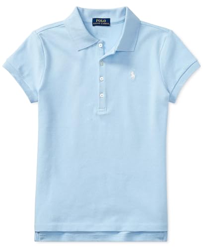 Image of Polo Ralph Lauren Kids Baby Girl's Short Sleeve Mesh Polo Shirt (Toddler) White