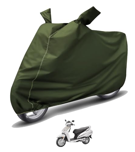 Image of Auto Hub Waterproof Scooty Cover Compatible with Activa 125 Dustproof, UV Protection Two Wheeler Scooty Activa 125 Cover - Green