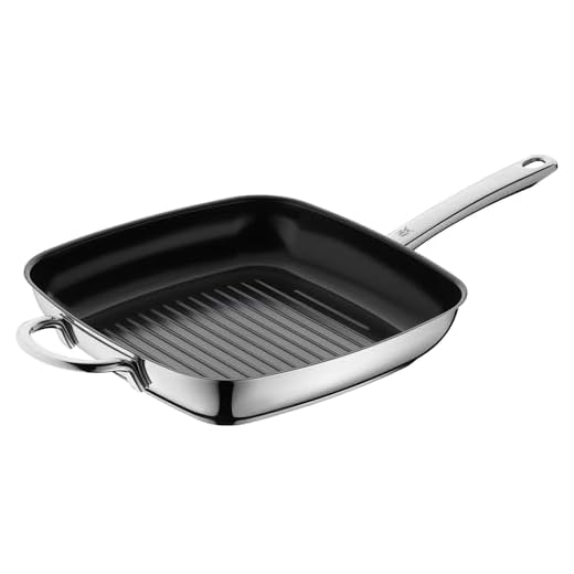 WMF Durado Keramische Grillpan 28 cm, TransTherm universele bodem, Cromargan, Alle Warmtebronnen incl. Inductie, Ovenbestendig, Brede Schenkrand