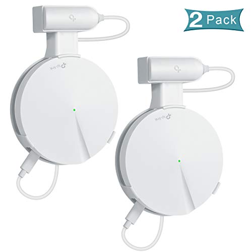 Galdoo Outlet Mount for TP-Link Deco M5 Whole Home Mesh WiFi System, Space-Saving Wall Mount Bracket Holder for TP-Link Home WiFi with Cord Management (2 Pack)