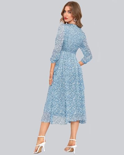 Image of KERI PERRY Women's Georgette Floral Fit & Flared Western Dress | Dress for Women | A line | Anarkali Dress | Gown Dress | Western Dress | Exclusive Women Dress | Bollywood Dress | Dress | Fashion