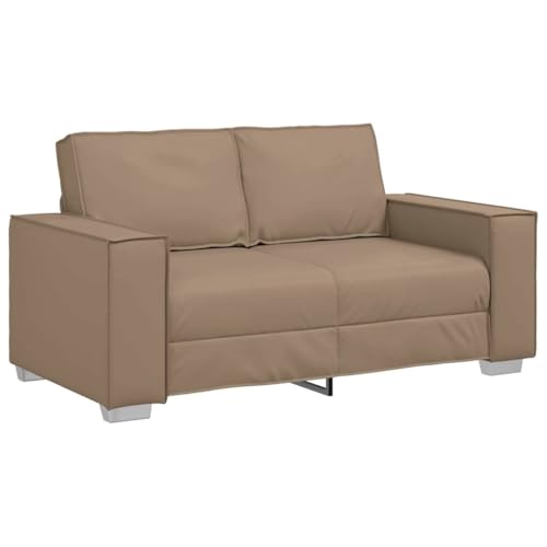 vidaXL Cappuccino Kunstleder Loveseat Sofa - modernes Design mit Boxkissen...