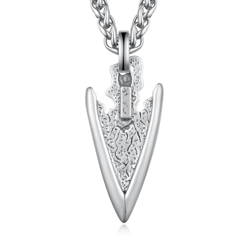 Arrowhead Necklace Sterling Silver Arrow Pendant Necklace Native American Jewelry for Men 22