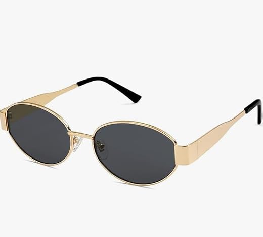 LEXIE LUIS Fashionable Retro Oval Sunglasses for Women &amp; Men | Trendy, Stylish &amp; Classic 90s-Inspired Design | UV400 Prote