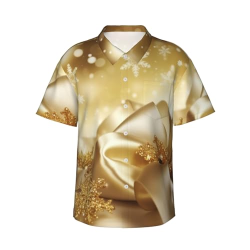 Chemise hawaïenne en soie dorée pour homme idéale pour la plage et vos soirées