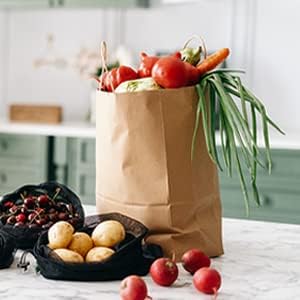 Miniatura 4 de TOWRAP Bolsas de papel marrón con asas  50 unidades, 8 x 4.25 x 10.5 pulgadas, regalo de estraza de estraza, compras, fiesta, venta al por menor,