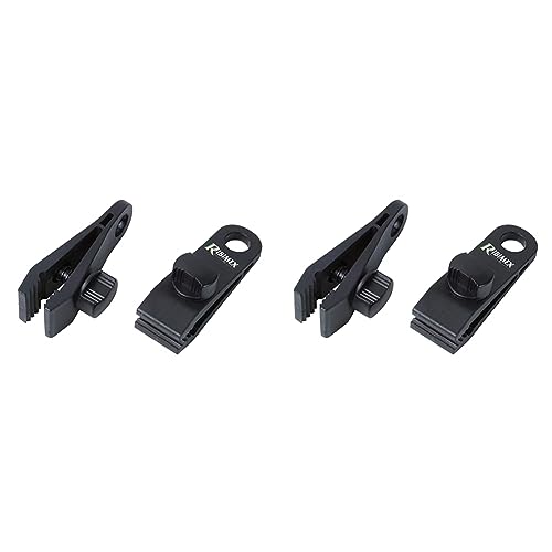 Ribimex PRBOVX4 Set di 8 Occhielli a Pinza, Nero