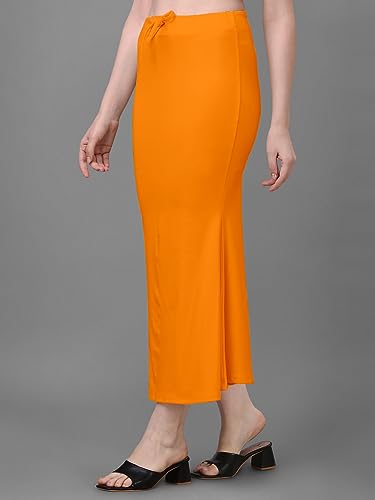 Image of Women's Saree Shapewear Petticoat, Cotton Blend Stretchable Mermaid Skirt, High Waist Tummy Control, Smooth Curve Fit with Adjustable Drawstring