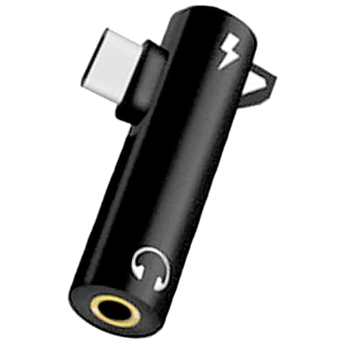 Lodokdre Type-Cオーディオアダプター、フックコールミュージック充電、2-イン-1 3.5mm丸穴イヤホンコンバーター