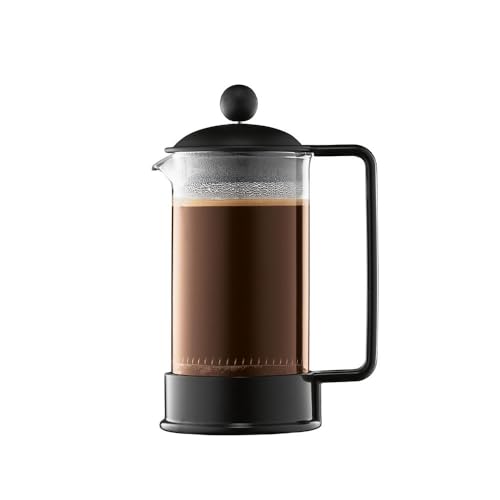 BODUM ボダム コーヒーメーカー コーヒープレス BRAZIL ブラジル フレンチプレス コーヒーメーカー 350ml ブラック ステンレスフィルター ガラスビーカー 浸漬式 コーヒー 【正規品】 1543-01