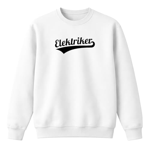 Sweat-shirt électricien anti-froid XL blanc imprimé pour artisan