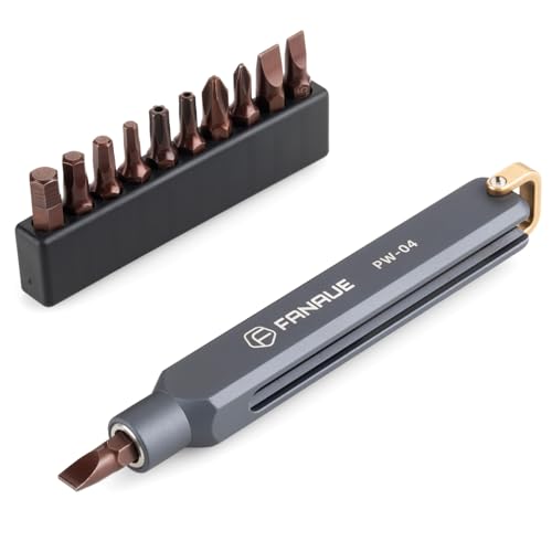 FANAUE Magnetic Screwdriver Set Durable EDC Portable Screwdriver with Side Storage for Electronics Repair DIY Compact Pocket Screwdriver