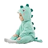 Dino Kostüm Kinder Baby Strampler mit Kapuze Flanell Winter Overall Kostüme für Baby Jungen...
