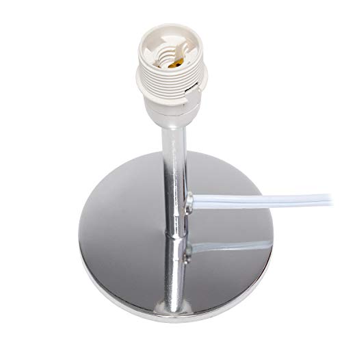 Simple Designs LT2061-WHT Mini Chrome Angled Fabric Shade Table Lamp thumb #6