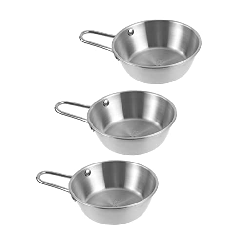 PEPLAYTAL 3piezas Tazón De Inoxidable Asas Para Sopa Coreana Para Vino De Arroz y Comidas Asiáticas Para Hogar y Restaurantes