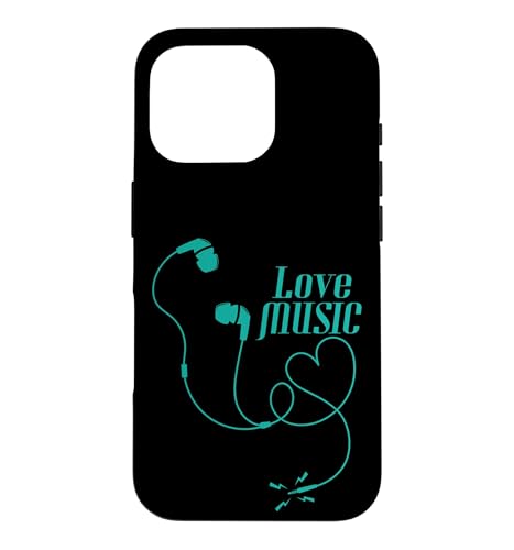 Love Music �C���z�� �n�[�g�P�[�u�� �X�}�z�P�[�X iPhone 16 Pro �p