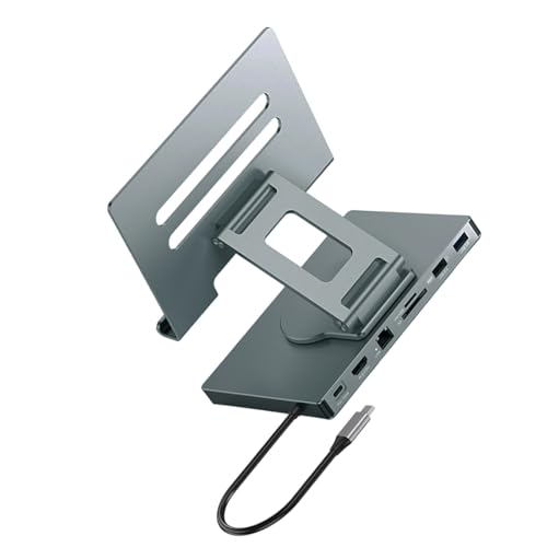 Base plegable para laptop con puertos y carga 100W