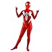 QiantuANzi Femme Ultimate Spiderman Cosplay Onesies Enfants Deluxe Body Extensible 3D Imprimé Anime Rôle Combinaison Vêtements Splittable Barboteuses pour Halloween,Red-Womens XXL(170~175cm)