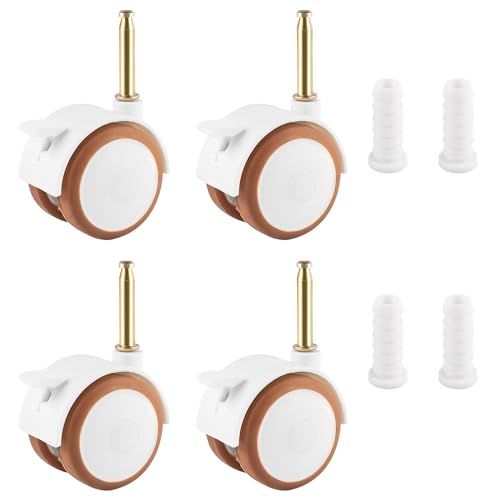 Ruedas para Cuna，4 Pcs Ruedas giratorias para cuna Ruedas giratorias con freno Cuna rueda universal rueda，para Niños Aptas para Cuna de bebé
