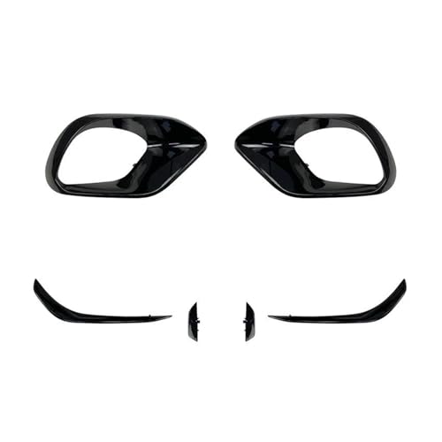 フロントスポイラー に適合する CLA W118 C118 Cla45 に適合する AMG 2020 2021用 フロントリップバンパー サイドフード フォグランプ ライトカバー スポイラー エアベント フレームトリム(A set Black)