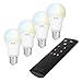 Produktbild WiZ Sparset - LED-Leuchtmittel E27, 9W, 2700-6500K, WLAN, App-Steuerung, Alexa & Google-Assistant, 4er Set + Fernbedienung