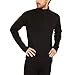 100% Merino Wool Quarter Zip - Mens Expedition Weight Mid Layer - Moisture Wicking - Anti Odor - Black - Medium