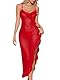 RUIBAVYA Nachthemden für Damen Sexy Dessous Damen ReizwäSche Set RüSchensaum V-Ausschnitt Camisole Durchsichtiger Langer Schlafanzug Mit G-String