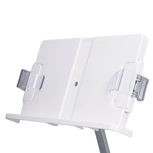 Support de livre multifonctionnel argenté, robuste et durable en alliage d'aluminium - 4