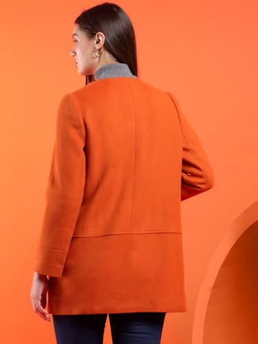 Image of KOTTY Womens Cotton Blend Standard Length Elegant Style Coat - Classic Style with Modern Detailing