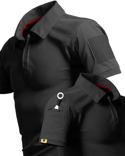 3 Pack Mens Polo Shirts Quick Dry Performance Short Sleeve Lightweight Golf Tactical Shirts Casual Collared T-Shirt2