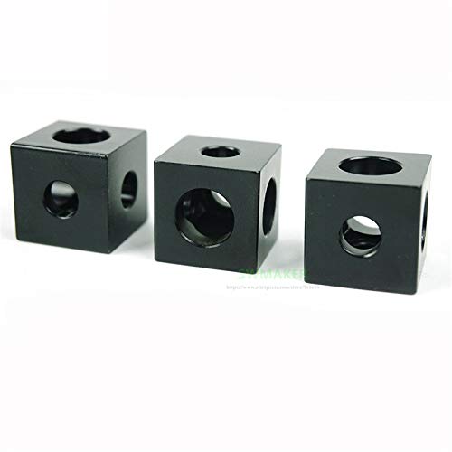 Lysee 3D Printer Parts & Accessories - 10pcs 3D Printer Parts Cube Corner Tee Corner Chassis Corner Prism Connector - (Color: Black)