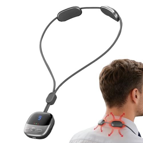 NevPuose Masajeador para cuello y hombros - 3 modos masajeador calefactor para cuello y hombros, dispositivo eléctrico para relajación profunda | para oficina, casa, gimnasio, coche y diario