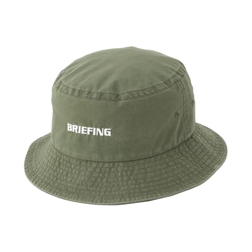 ブリーフィング　ハット　オリーブ新品 BRIEFING - BASIC HAT / 刺繍ロゴ ベーシック バケットハット