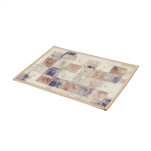 Image of HUES & SHADES Coir Door Mat for Outdoor Entrance - [37 x 57 cm] | Natural Coconut Fiber Brush Mat for Shoes Cleaning, Heavy Duty Non-Slip Doormat for Front Porch, Patio, Entryway (Square Brown)