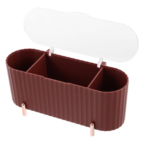 SOIMISS Organizador de Compresas Menstruales con Tapa Caja de Almacenamiento Multifuncional para Maquillaje y Cuidado Piel Tamaño Compacto Color Rojo Rosado para Baño y Tocador