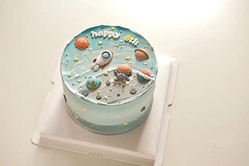 Gallarato Mini Size Blue Space Cake Decoration First Trip Around The Sun Cake Topper Two The Moon Cake Decoration Rocket Cake Decor Astronaut Cake Decoration #TOP6