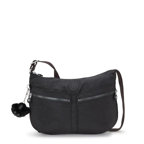 Kipling Bolsa tiracolo Izellah, Black Noir, 12.25' L X 9.25' H X 5' D, Bolsa transversal Izellah