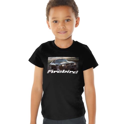 Pontiac Firebird 76 Kids T Shirt (4) for Toddler Boys and Girls, Black