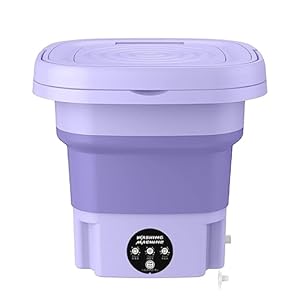 FUKKA opvouwbare emmerwasmachine, automatische kledingwasmachine met een knop, eenvoudig te gebruiken mini-sokkenwasmachine voor sokken, ondergoed, babykleding en handdoeken