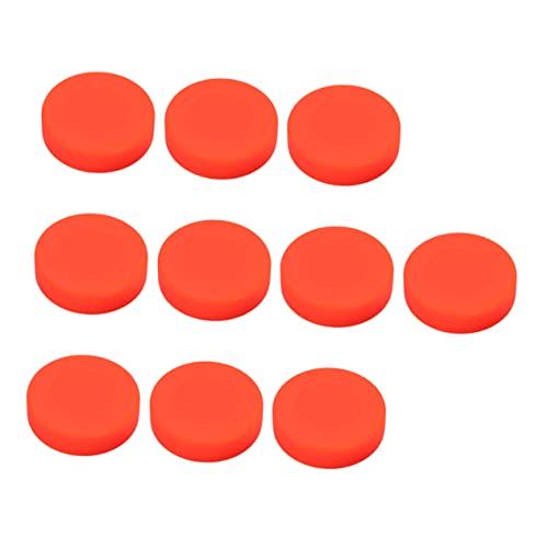 Mikinona 10 Pcs Adjustable Hardness Rubber Hockey Balls for Roller and Durable Matte Finish for Indoor and Orange