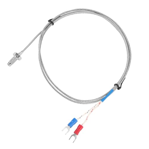 Zerodis M6 screw fine thread type K thermocouple, tempatu sensor wi wi extension cable, for plastics machiny xtis food dustry 0 