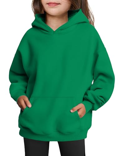 Arshiner Girls Oversized Hoodies Fleece Pullover Sweatshirts Sweatshirts Kids Green Christmas Outfits Fall Winter Clothes Size 8-10