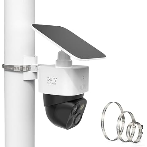 OkeMeeo Outdoor Pole Mount for eufy Solocam S340 (No Drill Mount, White, 1 Pack) Cover