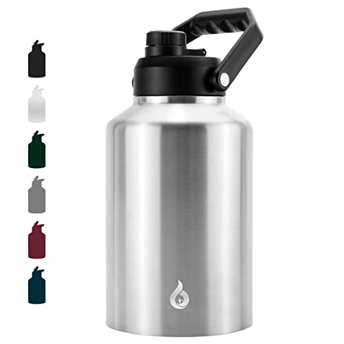 Image of BJPKPK 128oz Insulated Water Bottle, 1 Gallon Water Jug, Stainless Steel