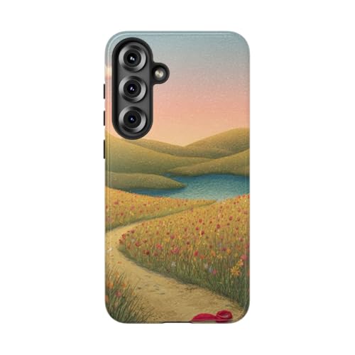 Coque Samsung S25 Plus prairie fleurie protection rigide et brillante