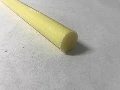 Image of Cast Nylon Plastic Rod 5 /8 inch OD x 12 inch Length - Yellow Color