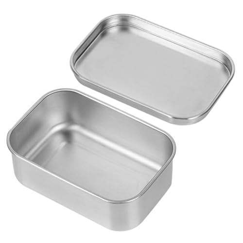 TOBBOMEY ステンレス製密封保鮮ランチボックス 大容量冷蔵庫用食品保存容器 食洗機対応 野菜や弁当の鮮保持に 通勤通学キャンプ用